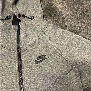 NIKE Gray Tech Fleece Zip Up Hoodie